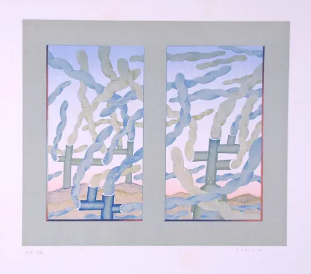 Литография Folon - Fumées