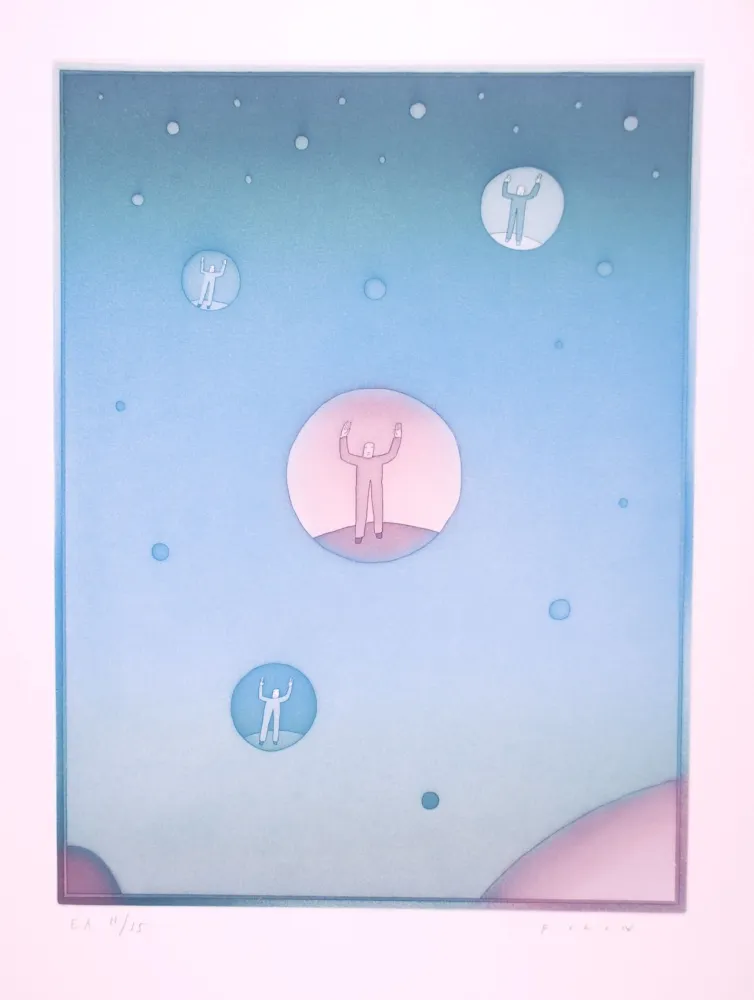 Офорт И Аквитанта Folon - La Communication