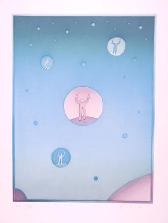 Офорт И Аквитанта Folon - La Communication