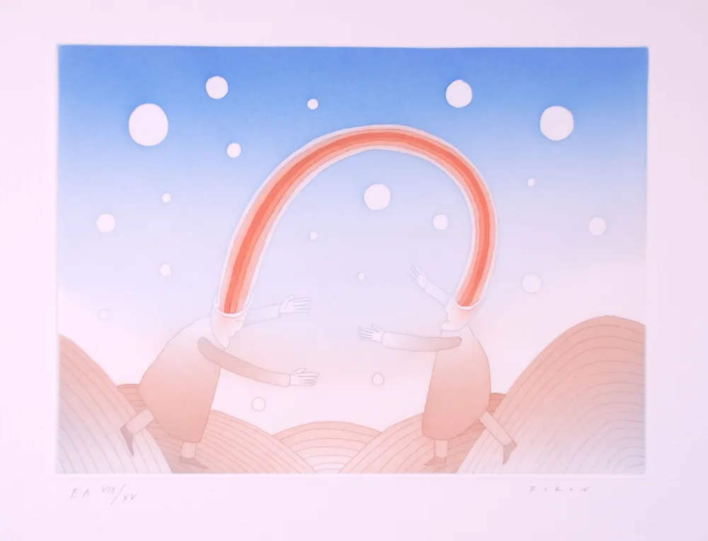 Офорт И Аквитанта Folon - La Rencontre - The Meeting