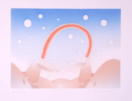 Офорт И Аквитанта Folon - La Rencontre - The Meeting