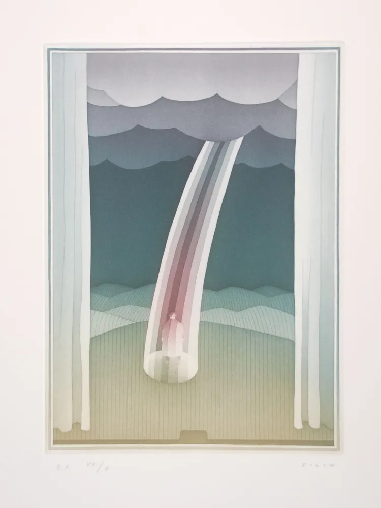 Офорт И Аквитанта Folon - La Scène