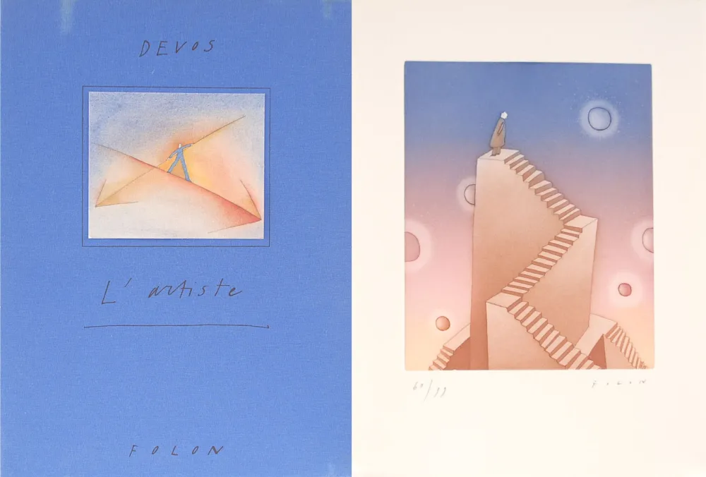 Иллюстрированная Книга Folon - L'Artiste Folon - Devos