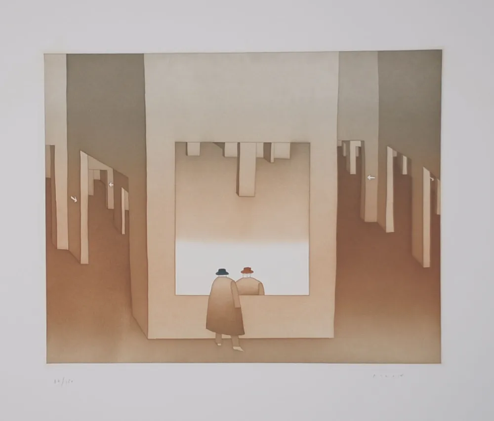 Офорт И Аквитанта Folon - Le Miroir