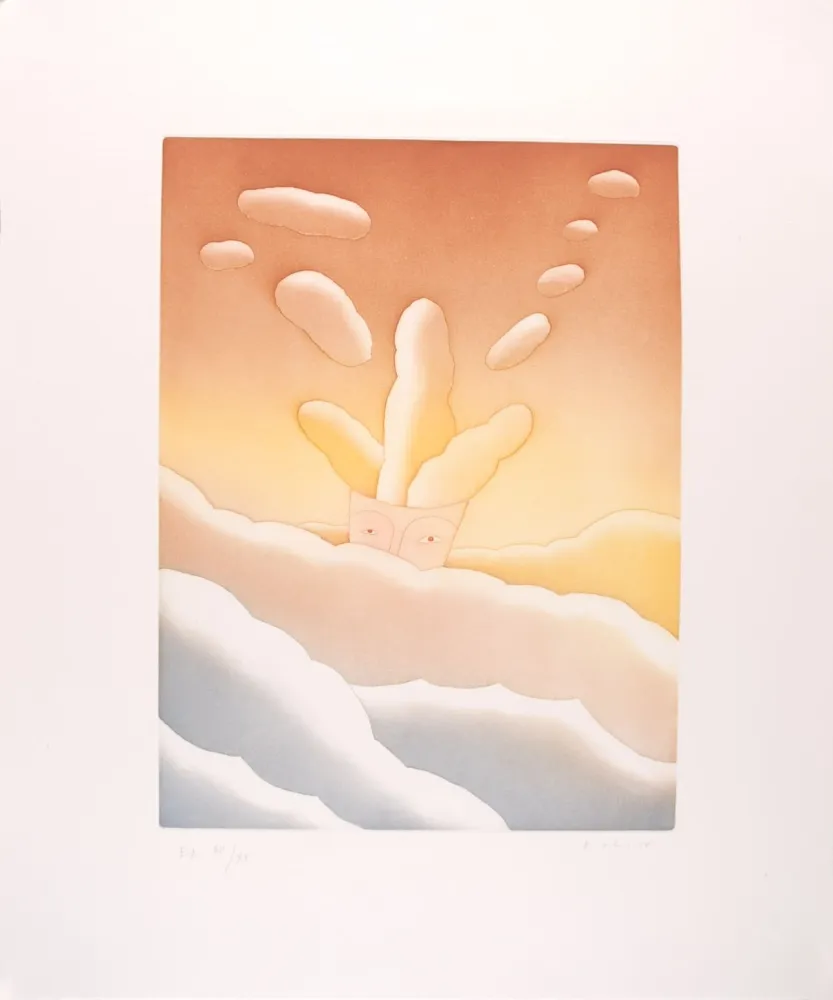 Офорт И Аквитанта Folon - Le poids des pensées