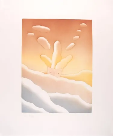 Офорт И Аквитанта Folon - Le poids des pensées