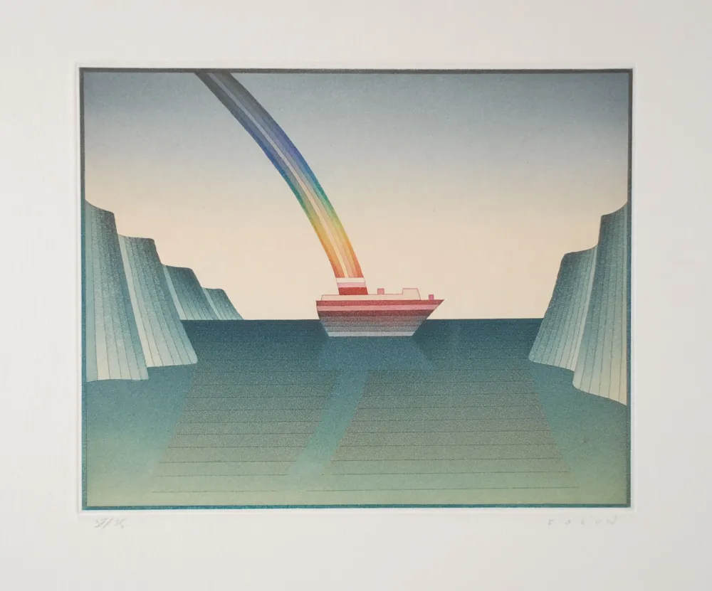 Офорт И Аквитанта Folon - Le Voyage