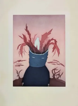 Офорт И Аквитанта Folon - Les Ruines circulaires VII 