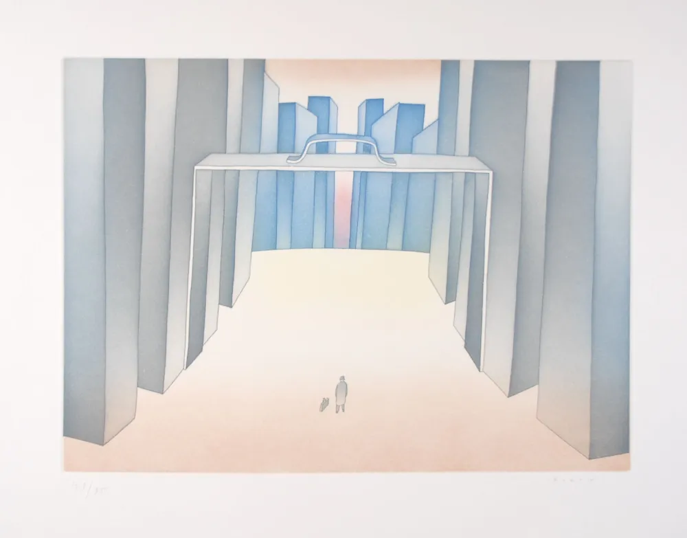 Офорт И Аквитанта Folon - Lointains un Homme (suite Lointains)