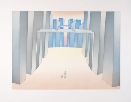 Офорт И Аквитанта Folon - Lointains un Homme (suite Lointains)