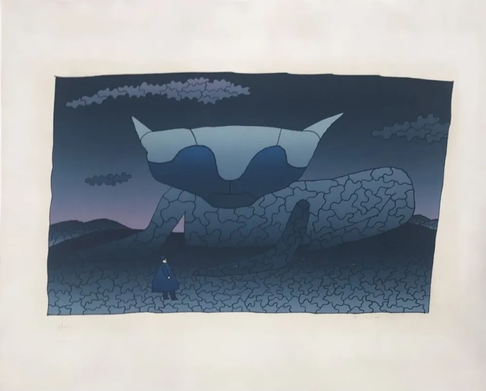 Сериграфия Folon - Souvenir d'Alice 