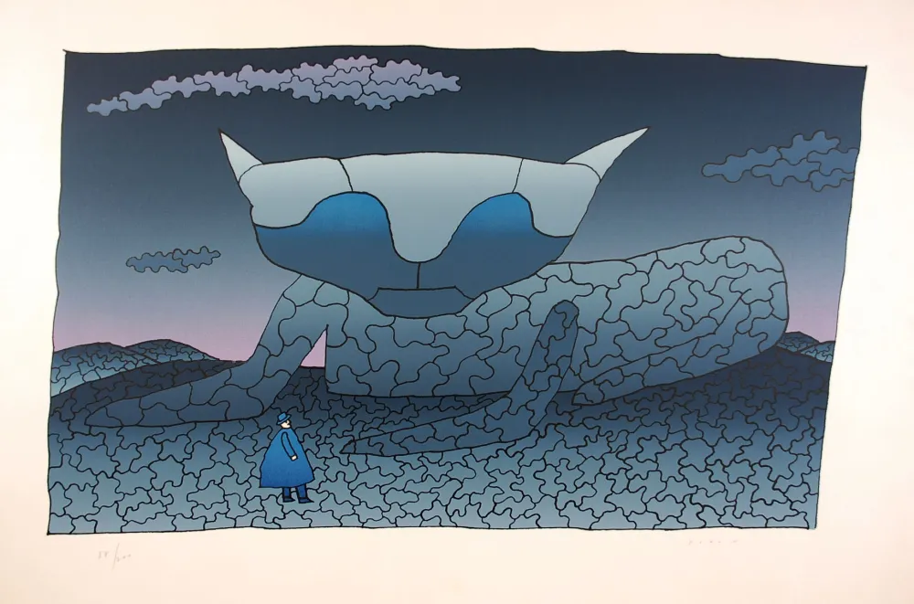 Сериграфия Folon - Souvenir d'Alice