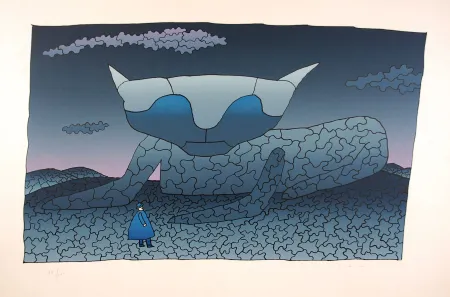 Сериграфия Folon - Souvenir d'Alice