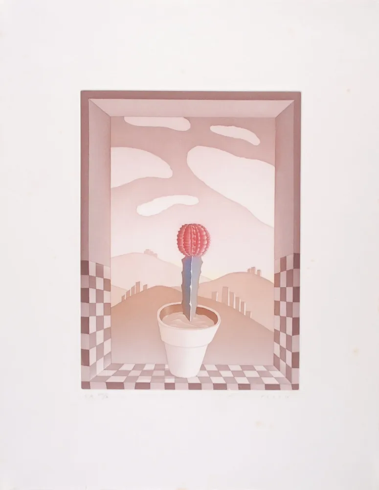 Офорт И Аквитанта Folon - Une Fleur