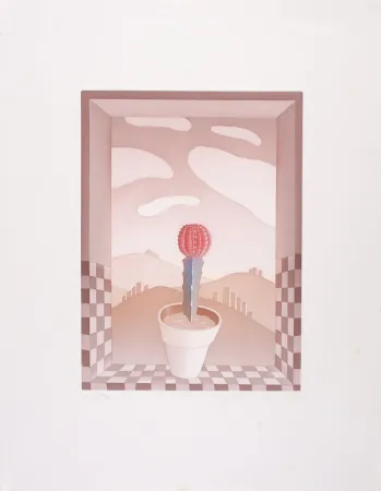 Офорт И Аквитанта Folon - Une Fleur