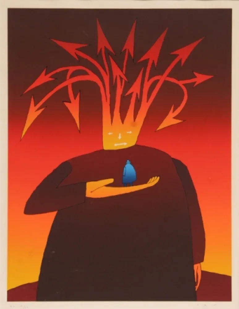 Сериграфия Folon - Untitled 2