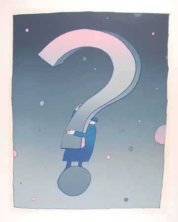 Сериграфия Folon - What ?