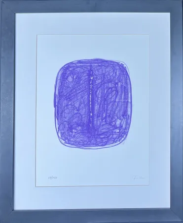 Литография Fontana - Lucio Fontana (1899-1968) - Concetto Spaziale - 1967 - Lithograph with hand-cut central slash incision