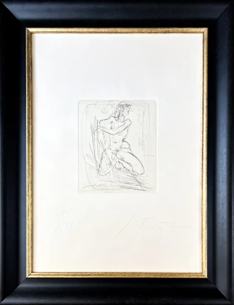 Гравюра Fontana - Lucio Fontana (1899-1968) - Nudo – Etching on paper – 1964