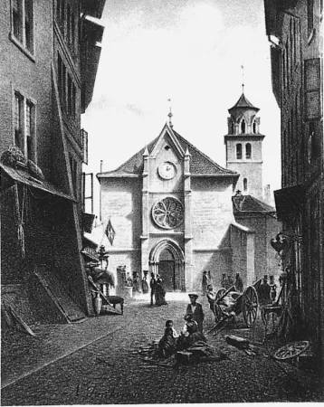 Литография Fontanesi - La Madeleine