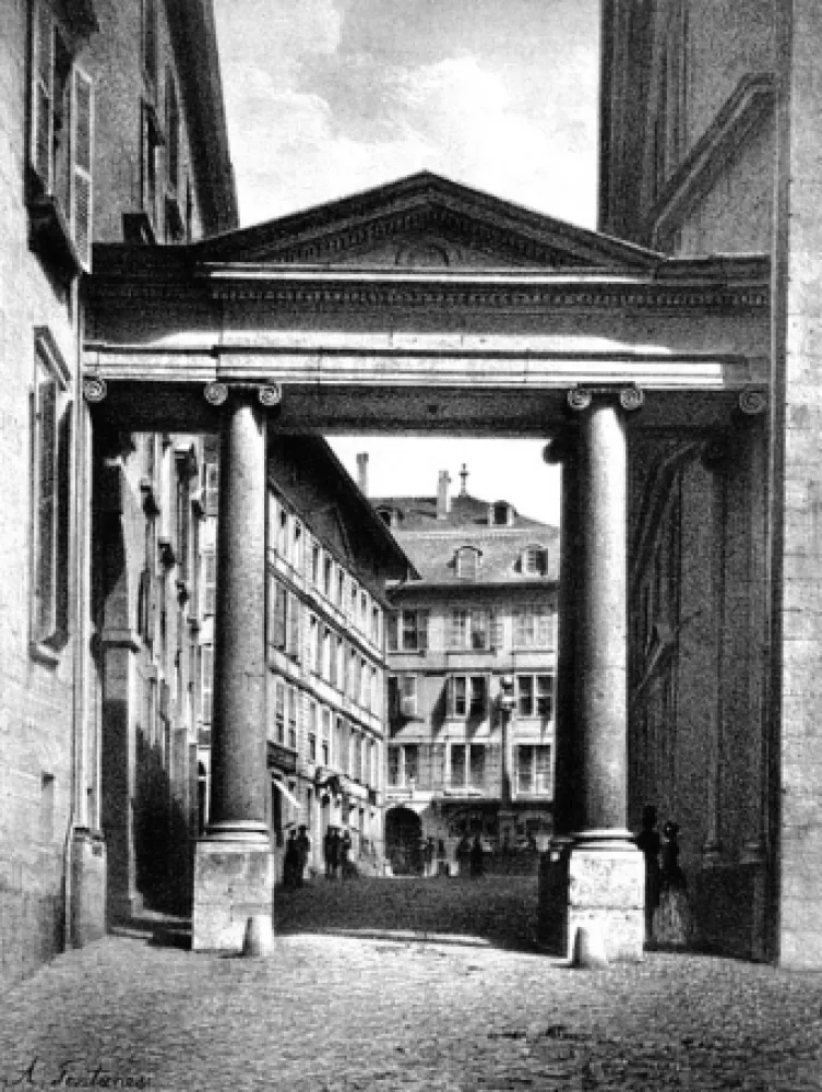 Литография Fontanesi - Porte de la Treille