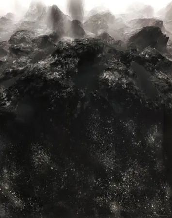 Трафарет Fontcuberta - Untitled (Orogenesis. Man Ray – Marcel Duchamp)