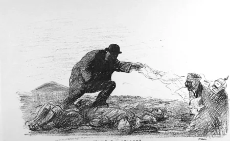 Литография Forain - La séance fut secrete