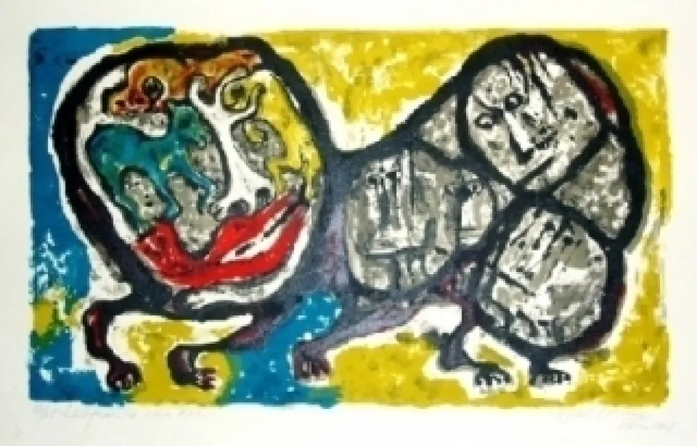 Литография Forner - Labyrinthe aux êtres