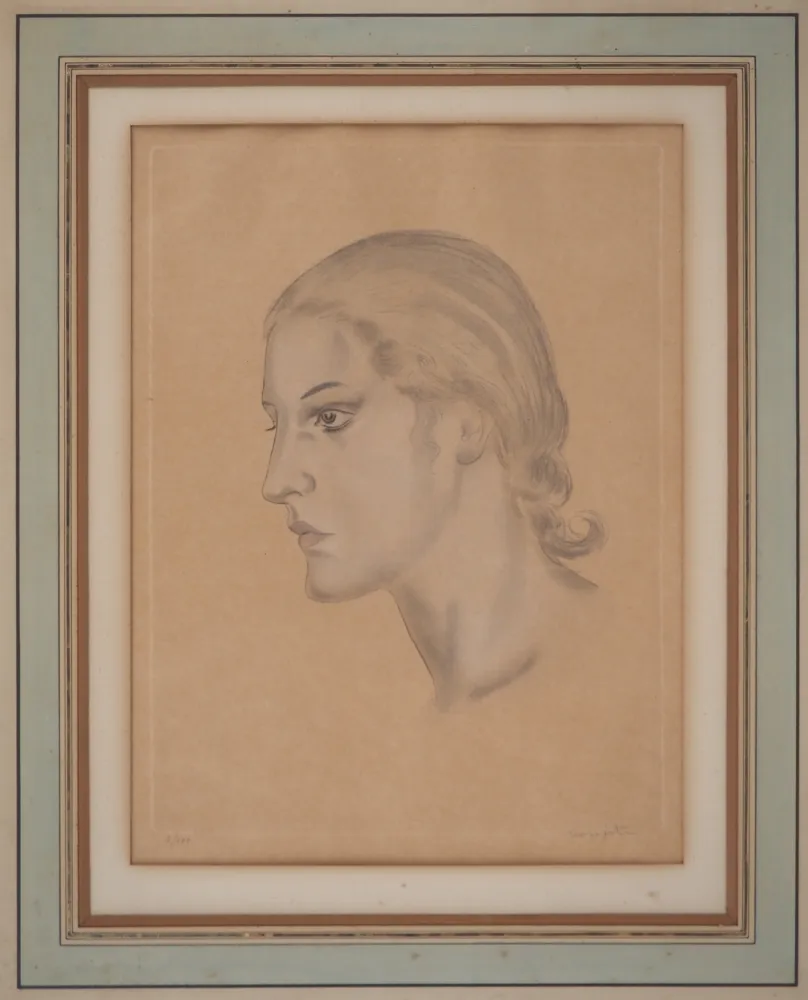 Офорт Foujita - Femme de profil