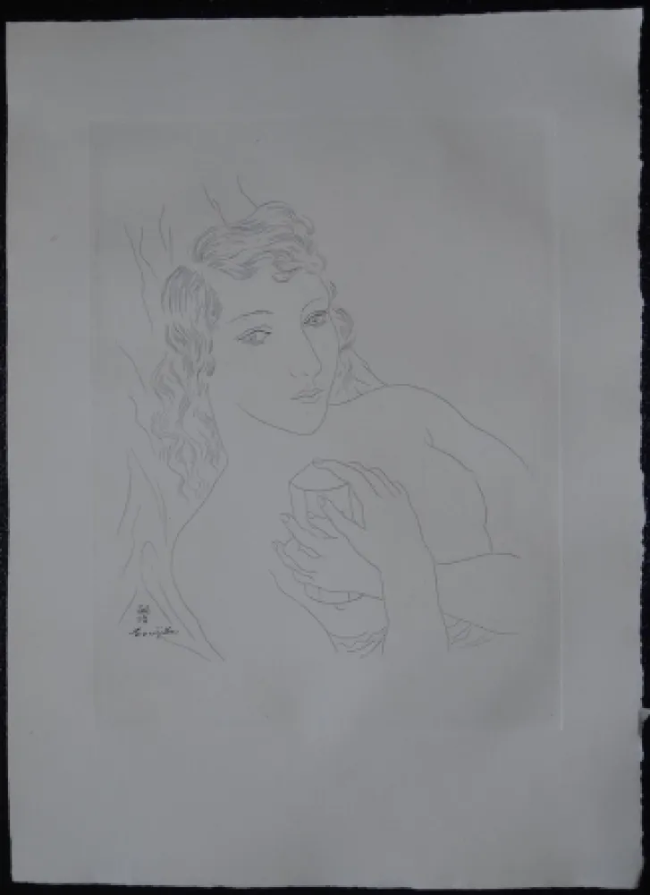 Офорт Foujita - Isabey, mon seul ami