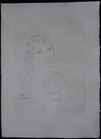 Офорт Foujita - Isabey, mon seul ami