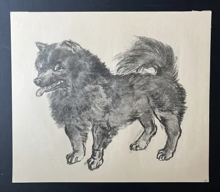 Литография Foujita -  Le Chien