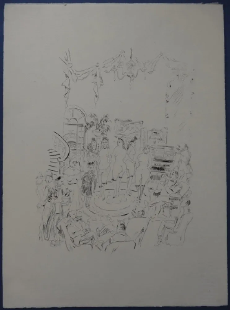 Офорт Foujita - Rivière enchantée - Cabaret