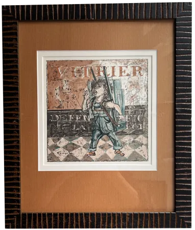 Гравюра На Дереве Foujita - VITRIER. Bois en couleurs pour 