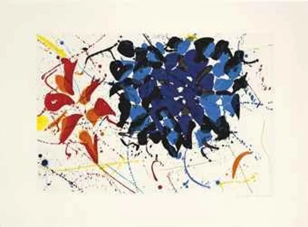 Офорт И Аквитанта Francis - Untitled Blue