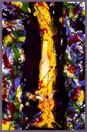 Литография Francis - Untitled (yellow down centre)