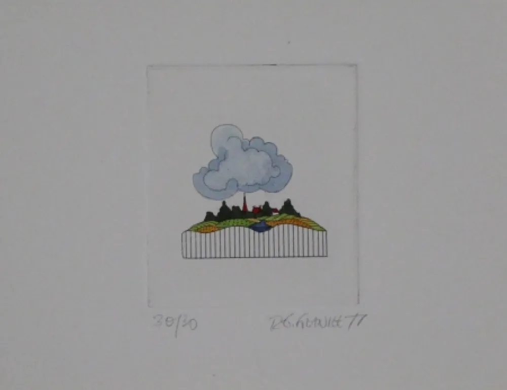 Офорт И Аквитанта Franke - Landschaft / Landscape