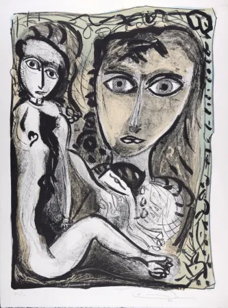 Литография Franqui - Figures, 1986 - Hand-signed