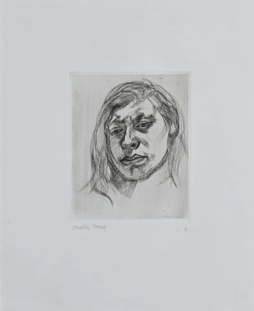 Гравюра Freud - Lucian Freud (1922–2011) – Head of a Girl II – Etching on paper – 1982