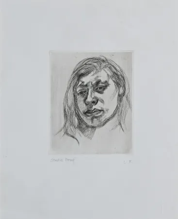 Гравюра Freud - Lucian Freud (1922–2011) – Head of a Girl II – Etching on paper – 1982
