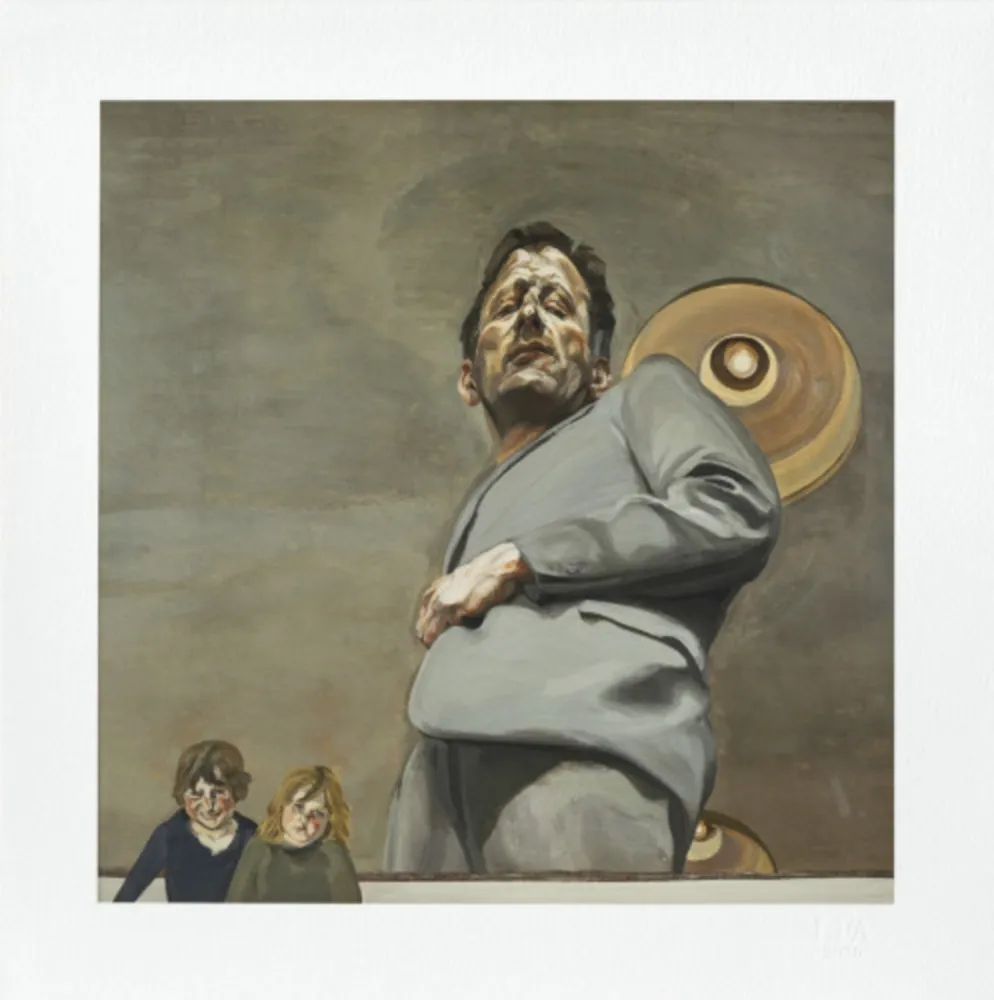 Многоэкземплярное Произведение Freud - Reflection With Two Children (Self-portrait)