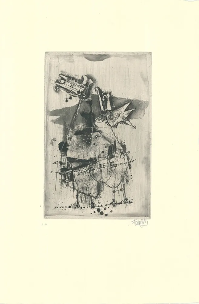 Офорт И Аквитанта Friedlaender - Chèvres