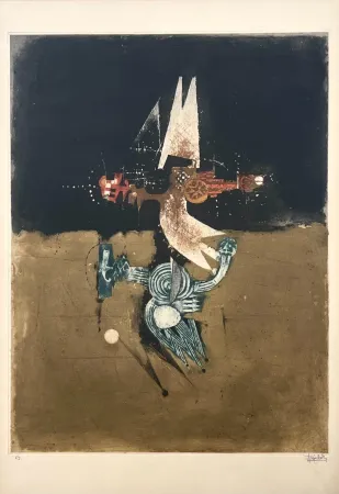 Гравюра Friedlaender - Les Oiseaux 