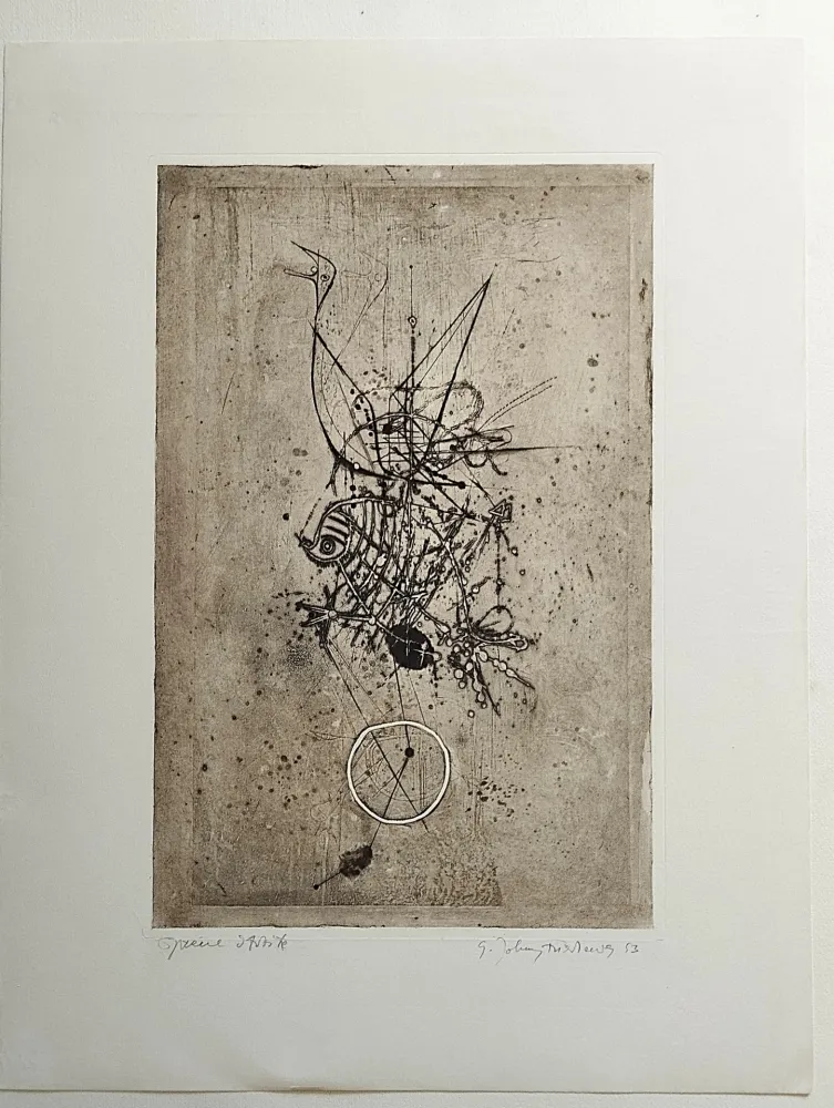 Офорт Friedlaender - Poisson et Oiseau III