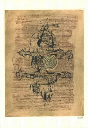 Офорт И Аквитанта Friedlaender - Sur les nuages