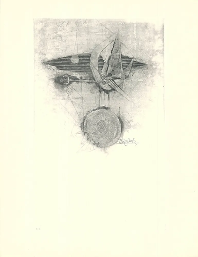 Офорт И Аквитанта Friedlaender - Trois oiseaux I