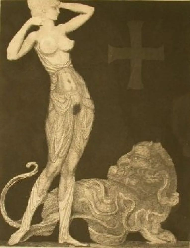 Офорт Fuchs - Genie und Tier 