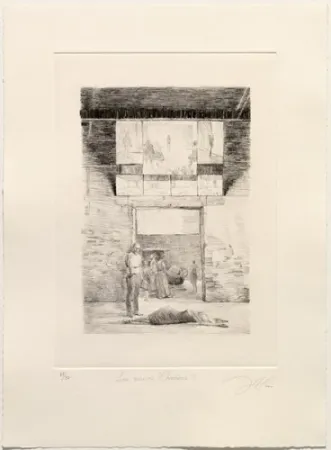 Гравюра Сухой Иглой Gamarra - Los nuevos Oradores II