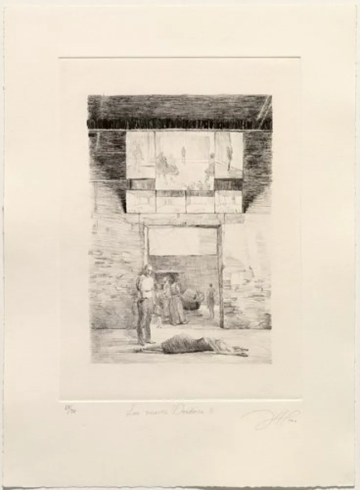 Гравюра Сухой Иглой Gamarra - Los nuevos Oradores II