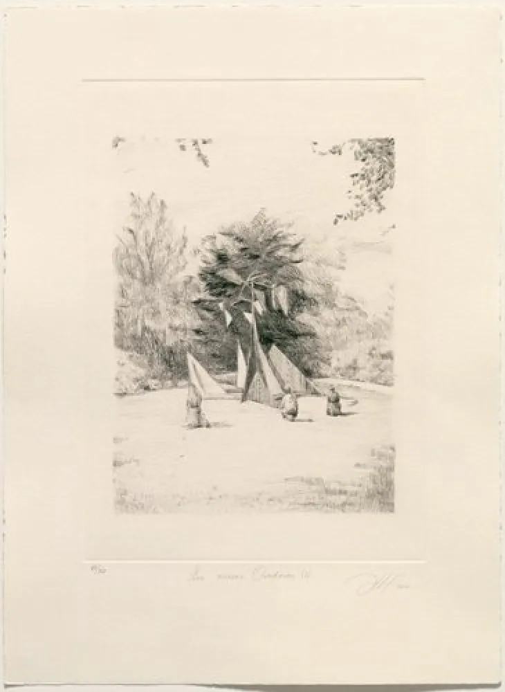 Гравюра Сухой Иглой Gamarra - Los nuevos Oradores III